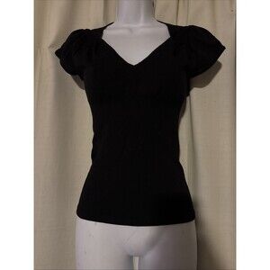 Bebe Black Bandage Back Cutout Bodycon Fitted Top Party Y2K Size M/L